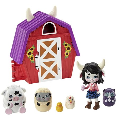 Mattel Enchantimals tajn toit nejlepch ptel Cow Cambrie Farmhouse