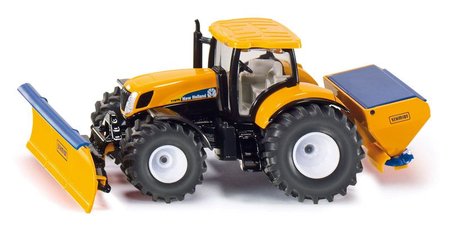 SIKU Super - Traktor s pedn radlic a sypaem soli, 1:50