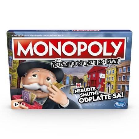 Hasbro Monopoly pre všetkých, ktorí neradi prehrávajú SK verzia
