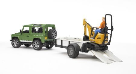 Bruder 2593 Land Rover s pvsem + mikrobagr JCB