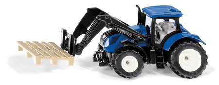 SIKU Blister - traktor New Holland s paletovmi vidlemi a paletou