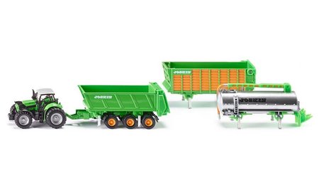 Siku Joskin Farmer 1848 Traktor Deutz se sadou pvs 1:87