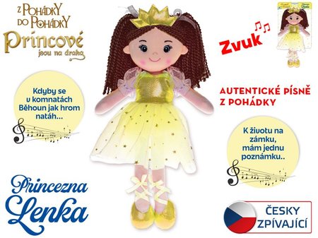 Panenka Princezna Lenka 35cm mkk tlo na baterie esky zpvajc