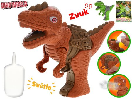 Dinoworld dinosaurus 17cm se svtlem a zvukem vytvejc pru 2barvy