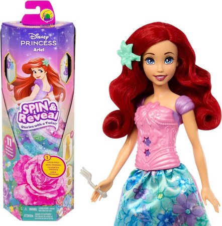 Barbie Disney princezna Spin &amp; Reveal Mdn panenka Ariel a doplky s 11 pekvapenmi