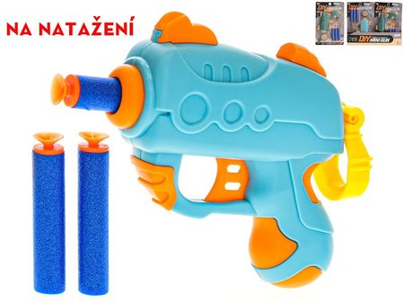 Pistole 10,5cm na nataen s pnovmi nboji 3ks a terem 2barvy