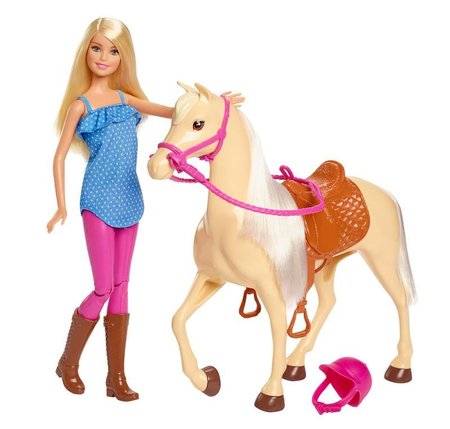 Mattel Barbie panenka s koňem FXH13