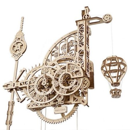 Ugears 3D devn mechanick puzzle Nstnn hodiny Aero