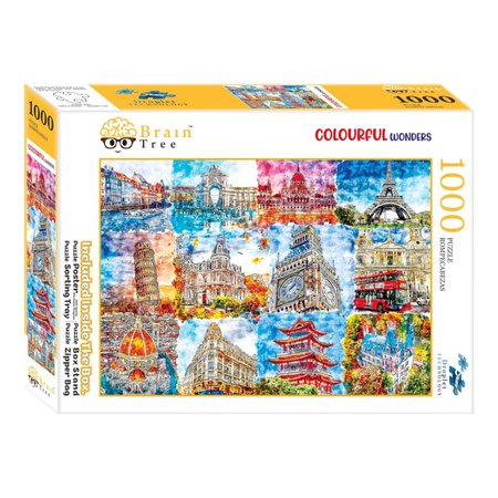 Brain Tree Puzzle Pamtky v barvch 1000 dlk