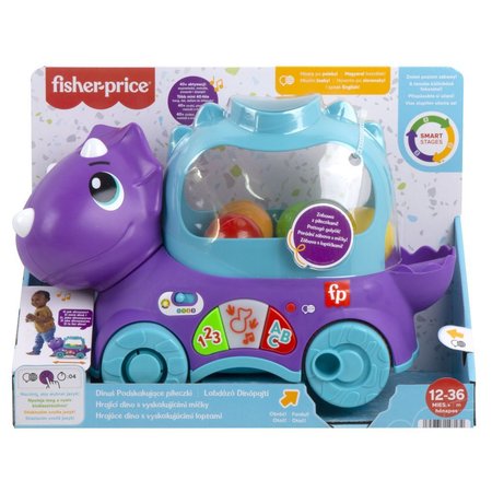 Fisher-Price Hrajc Dino s vyskakujcmi mky CZ/SK/ENG/HU/PL HNR51