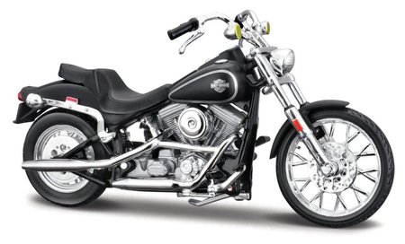 Maisto - HD - Motocykl - 1984 FXST Softail, matn ern, 1:18