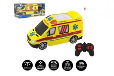 Teddies Auto RC ambulance plast 20cm na dlkov ovldn na baterie se svtlem