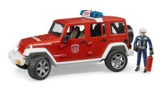 Bruder 2528 Jeep Wrangler Rubicon hasiči s figurkou
