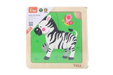 Viga Devn puzzle 4 dlky- zebra