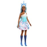 Mattel Barbie Pohádková víla Jednorožec - modrá HRR14